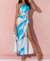 Dámske šaty v dúhových farbách L9008