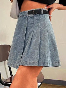 Dámska džinsová sukňa K56131